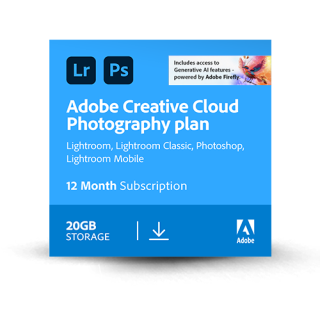 Adobe Plan Fotograficzny CC 20GB: Photoshop + Lightroom MULTI Win/Mac – licencja na subskrypcję (3 lata) – 1 użytkownik ESD